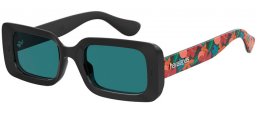 Sunglasses - Havaianas - SAMPA - 7RM (KU) BLACK PATTERNED // BLUE GREY