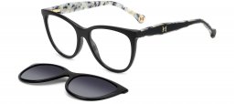 Monturas - Carolina Herrera - HER 0259/CS - 807 (WJ) BLACK // CLEAR + CLIP ON GREY GRADIENT POLARIZED