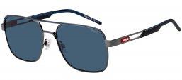 Gafas de Sol - HUGO - HG 1384/S - V81 (KU) DARK RUTHENIUM BLACK // BLUE