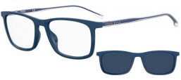 Frames - BOSS Hugo Boss - BOSS 1150/CS - FLL (KU) MATTE BLUE // CLEAR + CLIP ON BLUE GREY