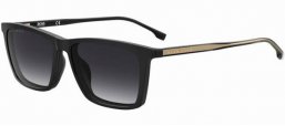 Frames - BOSS Hugo Boss - BOSS 1151/CS - 807 (9O) BLACK // CLEAR + CLIP ON DARK GREY GRADIENT