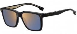 Lunettes de soleil - BOSS Hugo Boss - BOSS 1317/S - 807 (K1) BLACK // GOLD MIRROR