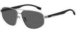 Sunglasses - BOSS Hugo Boss - BOSS 1468/F/S - R80 (IR) MATTE DARK RUTHENIUM // GREY