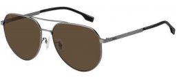 Sunglasses - BOSS Hugo Boss - BOSS 1473/F/SK - R80 (SP) MATTE DARK RUTHENIUM // BRONZE POLARIZED