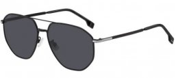 Sunglasses - BOSS Hugo Boss - BOSS 1612/F/SK - 124 (IR) MATTE BLACK SILVER // GREY