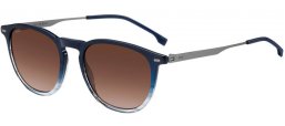 Sunglasses - BOSS Hugo Boss - BOSS 1639/S - QEU (HA) BLUE HORN RUTHENIUM // BROWN GRADIENT