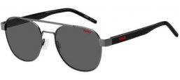 Gafas de Sol - HUGO Hugo Boss - HG 1196/S - R80 (IR) MATTE DARK RUTHENIUM // GREY