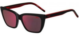 Sunglasses - HUGO Hugo Boss - HG 1249/S - OIT (AO) BLACK RED // RED MIRROR