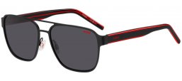 Sunglasses - HUGO Hugo Boss - HG 1298/S - OIT (IR) BLACK RED // GREY