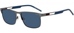 Gafas de Sol - HUGO Hugo Boss - HG 1385/S - SVK (KU) MATTE RUTHENIUM BLACK // BLUE