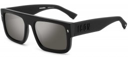 Gafas de Sol - Dsquared2 - ICON 0008/S - 003 (T4) MATTE BLACK // SILVER MIRROR