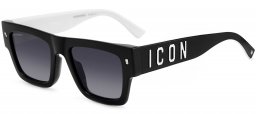 Gafas de Sol - Dsquared2 - ICON 0021/S - 807 (9O) BLACK // DARK GREY GRADIENT