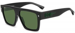 Gafas de Sol - Dsquared2 - ICON 0030/S - 7ZJ (QT) BLACK GREEN // GREEN