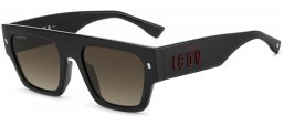 Gafas de Sol - Dsquared2 - ICON 0031/S - OIT (HA) BLACK RED // BROWN GRADIENT