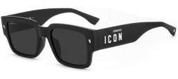 Gafas de Sol - Dsquared2 - ICON 0032/G/S - 003 (IR) MATTE BLACK // GREY