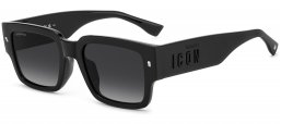 Gafas de Sol - Dsquared2 - ICON 0032/G/S - 807 (9O) BLACK // DARK GREY GRADIENT