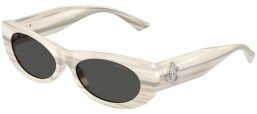 Gafas de Sol - Jimmy Choo - JC5038BU - 506587  STRIPED IVORY // DARK GREY
