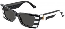 Lunettes de soleil - Jimmy Choo - JC5009 - 502987  BLACK AND WHITE // DARK GREY