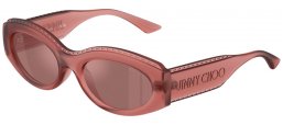 Gafas de Sol - Jimmy Choo - JC6002U - 50946G  MATTE TRANSPARENT PINK // BROWN INSIDE SILVER MIRROR