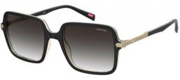 Sunglasses - Levi's - LV 5018/S - 80S (9O) BLACK WHITE // DARK GREY GRADIENT
