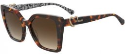 Sunglasses - Love Moschino - MOL067/S - 086 (HA) DARK HAVANA // BROWN GRADIENT