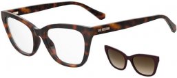 Gafas de Sol - Love Moschino - MOL071/CS - MFX (HA) HAVANA PLUM // CLEAR + CLIP ON BROWN GRADIENT