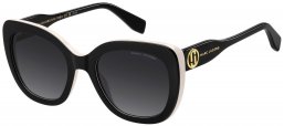 Gafas de Sol - Marc Jacobs - MARC 852/S - 80S (9O) BLACK WHITE // DARK GREY GRADIENT