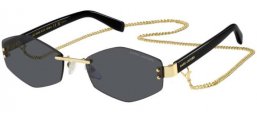 Lunettes de soleil - Marc Jacobs - MARC 496/S AIR - RHL (IR) GOLD BLACK // GREY