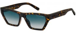 Gafas de Sol - Marc Jacobs - MARC 657/S - 086 (08) DARK HAVANA // DARK BLUE GRADIENT