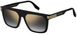 Sunglasses - Marc Jacobs - MARC 680/S - 807 (FQ) BLACK // GREY GRADIENT GOLD MIRROR