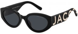 Lunettes de soleil - Marc Jacobs - MARC 694/G/S - 80S (2K) BLACK WHITE // DARK GREY