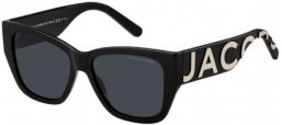 Sunglasses - Marc Jacobs - MARC 695/S - 80S (2K) BLACK WHITE // DARK GREY
