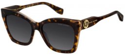 Lunettes de soleil - Marc Jacobs - MARC 853/S - XLT (9O) HAVANA BEIGE // DARK GREY GRADIENT