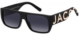 Gafas de Sol - Marc Jacobs - MARC LOGO 096/S - 80S (9O) BLACK WHITE // DARK GREY GRADIENT