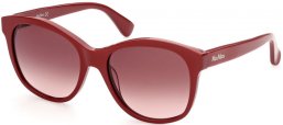 Sunglasses - MaxMara - MM0007 LOGO1 - 66F  SHINY RED // BROWN GRADIENT