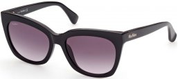 Sunglasses - MaxMara - MM0009 LOGO3 - 01B  SHINY BLACK // GREY GRADIENT