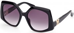 Sunglasses - MaxMara - MM0012 EMME1 - 01B  SHINY BLACK // GREY GRADIENT