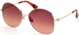 Lunettes de soleil - MaxMara - MM0034 JEWEL1 - 30F  SHINY GOLD // BROWN GRADIENT