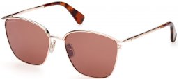Sunglasses - MaxMara - MM0043 DESIGN - 54E  GOLD HAVANA // BROWN