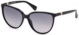 Sunglasses - MaxMara - MM0045 EMME10 - 01B  SHINY BLACK // GREY GRADIENT