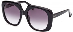 Sunglasses - MaxMara - MM0047 LOGO12 - 01B  SHINY BLACK // GREY GRADIENT