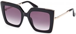 Sunglasses - MaxMara - MM0051 DESIGN4 - 01B  SHINY BLACK // GREY GRADIENT