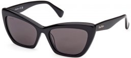 Gafas de Sol - MaxMara - MM0063 LOGO14 - 01A  SHINY BLACK // GREY