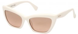 Sunglasses - MaxMara - MM0063 LOGO14 - 21G  WHITE // BROWN MIRROR