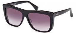Sunglasses - MaxMara - MM0066 LEE1 - 01B  SHINY BLACK // GREY GRADIENT