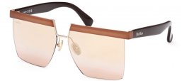 Sunglasses - MaxMara - MM0071 FLAT - 48G  SHINY BROWN // BROWN MIRROR