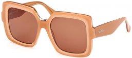 Lunettes de soleil - MaxMara - MM0088 ERNEST - 44E  SHINY ORANGE // BROWN