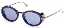 Sunglasses - MaxMara - MM0103 SELMA - 90X  SHINY BLUE // BLUE MIRROR