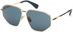 Sunglasses - MaxMara - MM0143 MILLER-4 - 30N  SHINY GOLD // GREEN