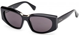 Lunettes de soleil - MaxMara - MM0144 SPARK-8 - 01A  SHINY BLACK // SMOKED